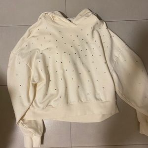 Zara rhinestone studded sweatshirt